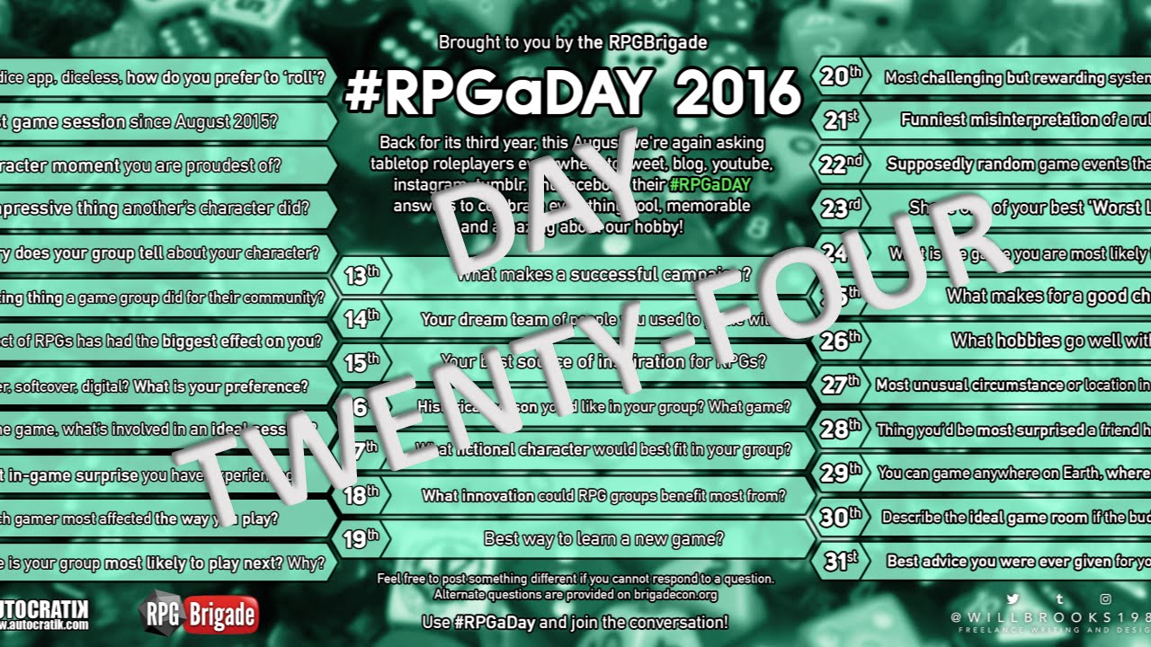 RPGaDay 2016 Day 24: Giving - YouTube