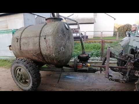 Самодельная ассенизаторская, вакуумная бочка для трактора Homemade sewer vacuum barrel for a tractor