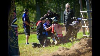 Phil Nicoletti and Dylan Wright Collide Mid-Air at Sand Del Lee | Canadian Motocross Nationals