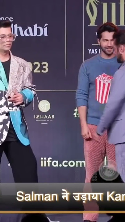Salman Khan makes fun of Karan Johar's dress at IIFA stage 😂