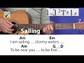 Sailing  rod stewartsutherland brothers cover chords  lyrics guitar lesson