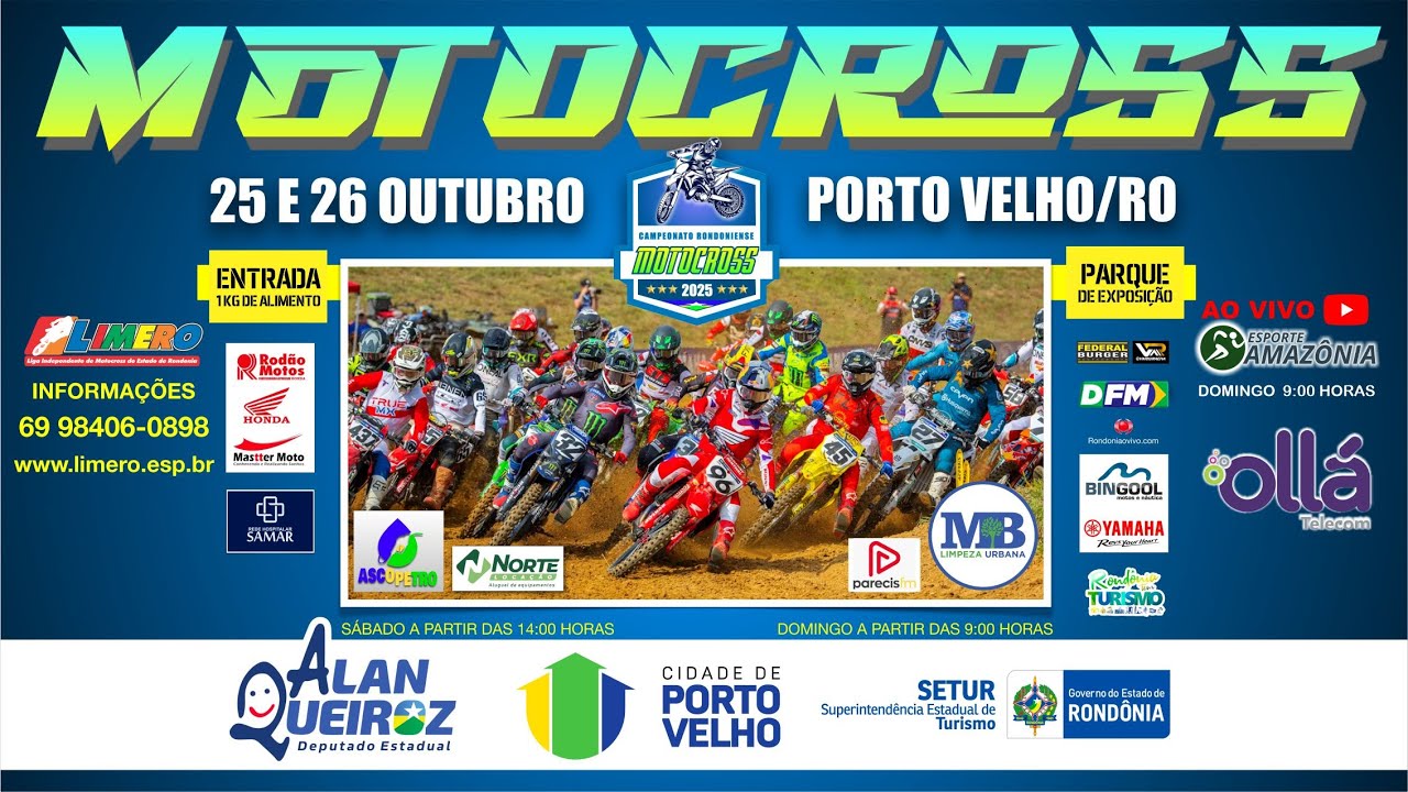 Grande Prêmio de Motocross de Porto Velho 8ª etapa do Estadual 2025.