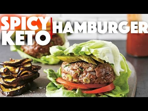 Delicious Spicy Keto Hamburger - low carb keto recipes - lchf
