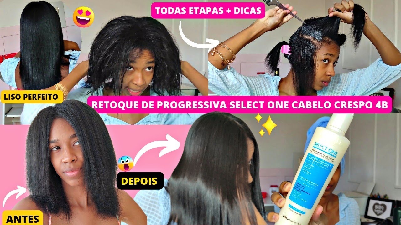 RETOQUE SELECT ONE EM RAIZ MUITO CRESPA 4B! LISO PERFEITO, DEI DICAS VALIOSAS! TODAS AS ETAPAS😍💥