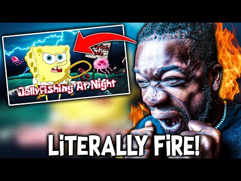 LITERALLY FIRE! | Jellyfishing At Night! (Don't mess with me 2) [SpongeBob Rap] REACTION