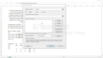 Ejercicio de minimizar con solver