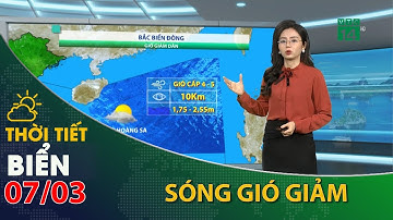 Thời tiết biển ngày 07/03/2023:Khu vực Bắc Biển Đông sóng gió giảm dần | VTC14