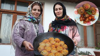 IRAN ♧ UZBEK Dish, Gul Khanum Which is So Delicious & Popular ♧ Village Cooking Vlog