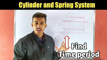 Time period of System Of Cylinder And Spring | SHM018 | For class 11th and B.sc. students |