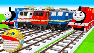 【踏切アニメ】あぶない電車 SCARED THOMAS TRAINS Fumikiri 3D Railroad Crossing Animation #1