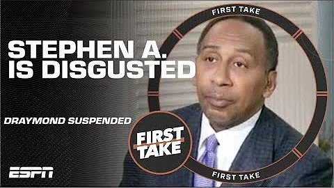 Stephen A. Smith admits he’s DISGUSTED with Draymond Green’s suspension 🍿 🔥 | First Take