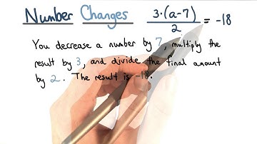 More Number Changes - Visualizing Algebra