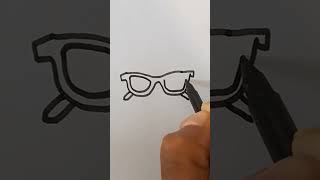 How to draw a Sunglasses #shorts #drawing #viralvideo