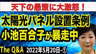 天下の愚策！小池百合子都知事が太陽光パネル設置義務化へ暴走中＆菅前総理がインバウンド事業を推奨…　①【The Q&A】5/20