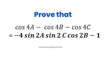 PROVE THAT cos4A - cos4B - cos4C = -4sin2Asin2Ccos2B - 1