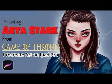 Procreate art on iPad Pro time lapse video- Arya Stark|Game of Thrones