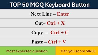 TOP 50 MCQ | Keyboard Button | All Competitive exam |  @KDTech-kd92 