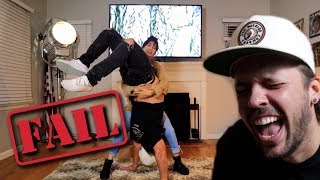 COUPLE TRIES IMPOSSIBLE ACROBATIC CHALLENGE!! (FUNNY)