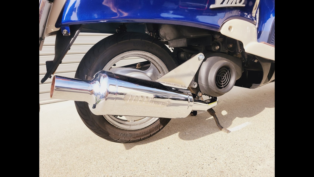 Yamaha VINO] Replacing the muffler with an NR Magic muffler. - YouTube