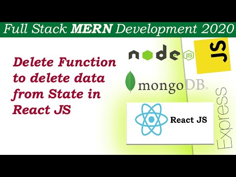 React Js Delete records From State or Array | MERN Development Mongo db, Express, React, Node Js L20
