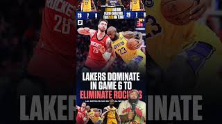 LEBRON AND THE LAKERS TAKE CARE OF BUSINESS IN GAME 6 against Houston Rockets! #lebronjames #nba