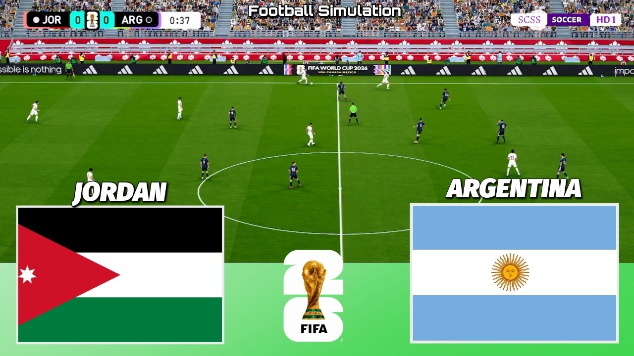 🔴 LIVE | Jordan vs Argentina - FIFA World Cup 2026 | PES 21 Simulation