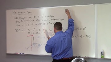 Topology & Analysis: homogeneous spaces, 2-25-19 part 1