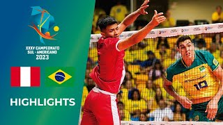 PERU 🆚 BRASIL [4K]  | Highlights | Campeonato Sudamericano de Voleibol Masculino de 2023