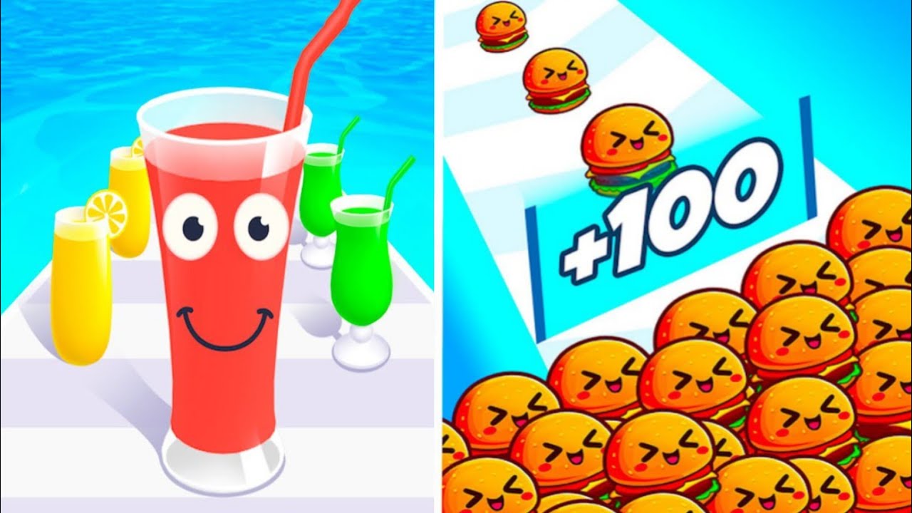 Juice Run vs Food Run 🍹🍔 | Ultimate Mobile Game Battle!