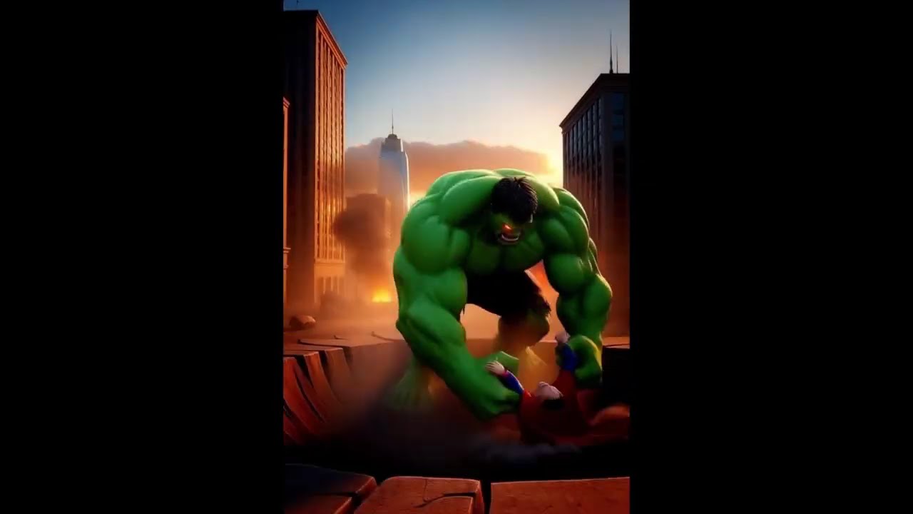 HULK vs SUPERMAN 🔥 Epic Superhero Battle  AI Cinematic Fight 