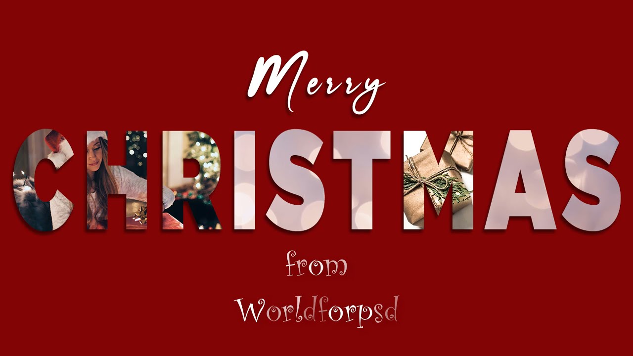 CHRISTMAS Text Effect in Photoshop CC, CS6 | Christmas Photoshop Text Effects