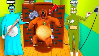 The grizzly & The Lemmings | Escape with Stealing Car Ni Scary Oggy And Jack Scary Horror House game screenshot 2