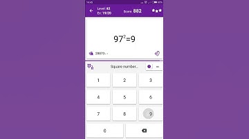 Math Tricks - Training mode - square numbers between 90 and 99 - level 082 (Number Keyboard)