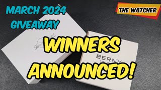 March 2024 Giveaway winners! Did YOU win? | The Watcher