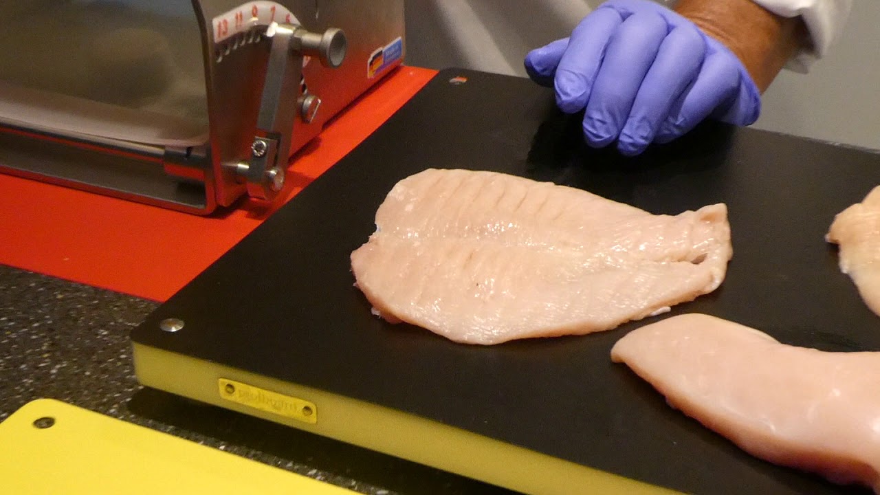 Tenderizing Chicken Breast with the Schnitzelmaster Demo YouTube