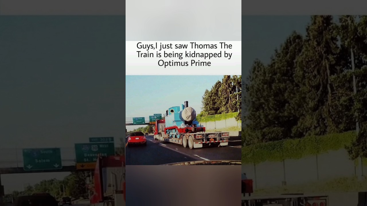 Optimus Prime kidnaps Thomas the tank engine #transformers - YouTube