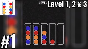 Ball Sort Puzzle Level 1 2 3 Gameplay Walkthrough