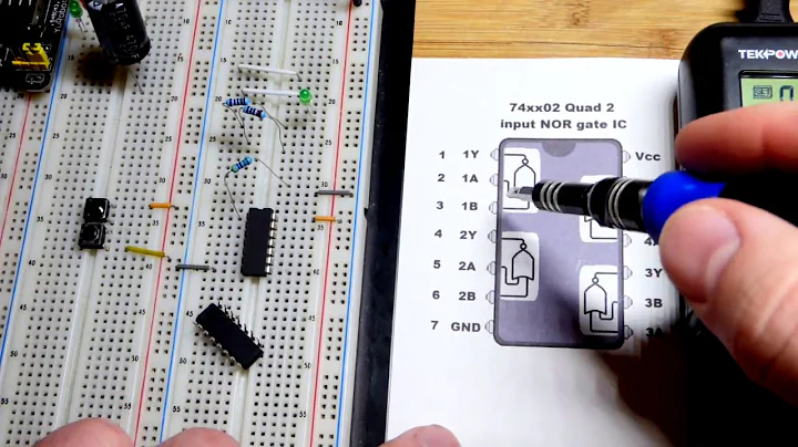 7402 IC power consumption comparison between 74HC04 and 74LS02 electronics integrated circuits