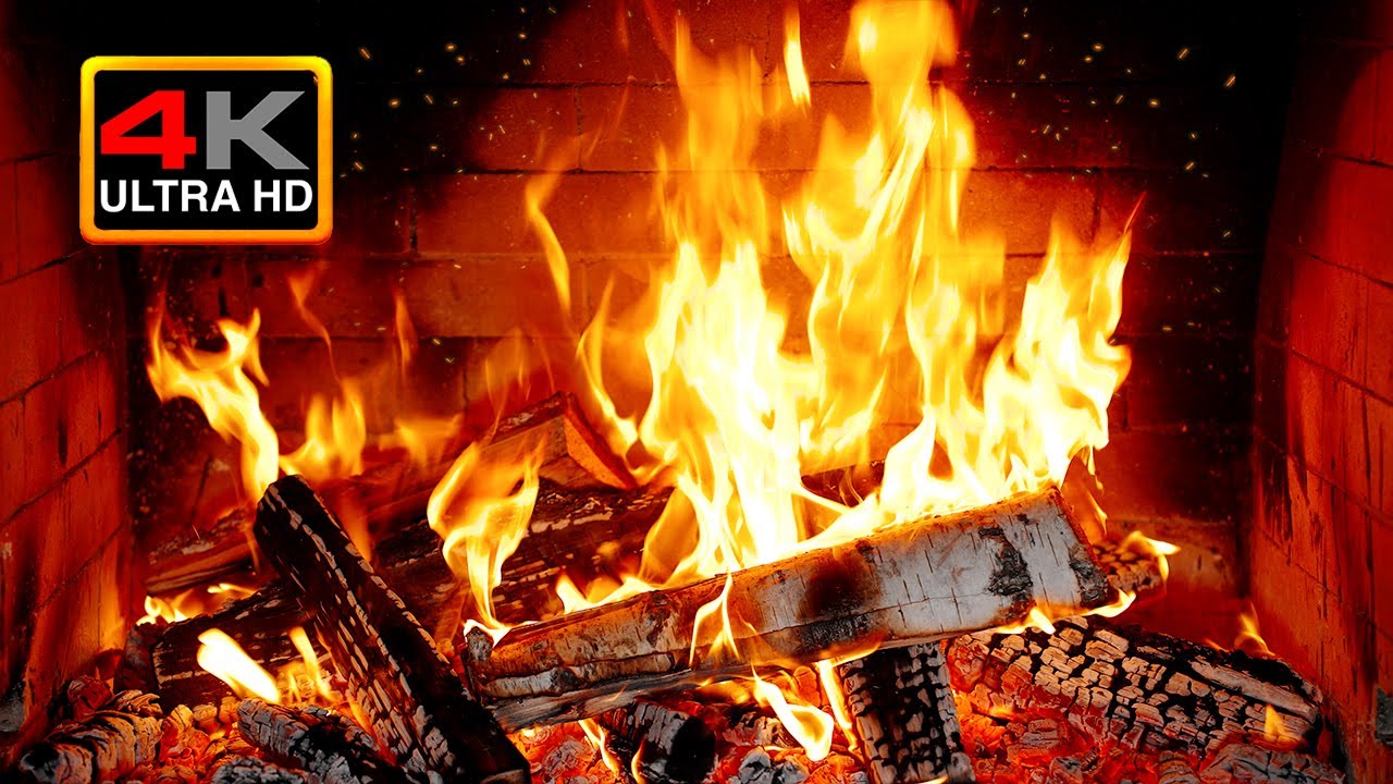 🔥 Cozy Fireplace 4K – Crackling Logs & Soothing Fire Sounds for Sleep ...