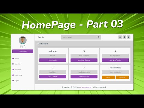 Complete Responsive Online Education Website Using HTML/CSS/JS /PHP -   Teachers, Contact, Search