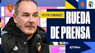 Víctor Fernández: 'Ganar al Burgos sería dar un paso de gigante' | Real Zaragoza