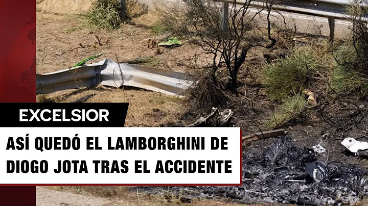 Así quedó el Lamborghini de Diogo Jota