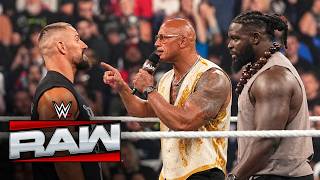 WWE The Rock Returns & Helps Oba Femi vs Bron Breakker, Bronson Reed, Monday Night Raw Highlights