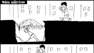 A Small Comic Strip | My Work | Mobile Addiction Be Like |