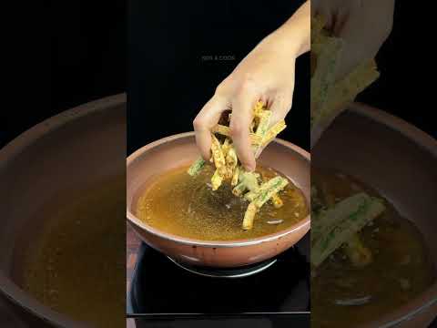 Kurkuri Bhindi 🍟 #asmr #recipe