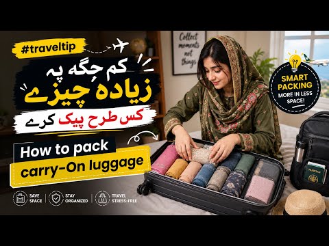 How to maximise your luggage 🧳 | How to pack carry on luggage for plane ✈️ #traveltips  thumbnail