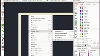 KiCad v5.99: Convert rectangle to lines