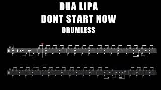 Dua Lipa - Don't Start Now - Drumless (with scrolling drum score)