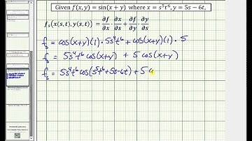 Ej: Regla de cadena: función de dos variables con dos variables independientes