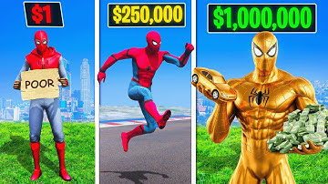 $1 to $1,000,000 Spiderman in GTA 5